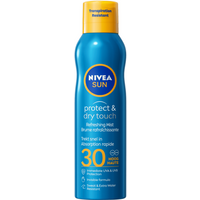 NIVEA SUN Protect & Dry Touch Vernevelende Zonnebrand Spray - SPF 30 - Zonnespray - Transparant en waterproof - UVA/UVB - 200 ml