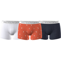 Ralph Lauren Classic Stretch-Cotton Trunk 3-Pack - Spring Melon AOPP/White/Cruise Navy