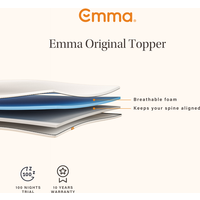 Emma Mattress Topper Original Airgocell & HRX Foam Reversible 6cm Height Double