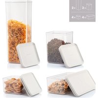 Bodum CANTEEN Set of 12 Storage Jars - White Lid
