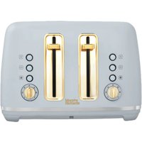 Morphy Richards Accents Gold 4 Slice Toaster, Extra Wide Slots, Ocean Grey - 242046