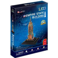 CUBIC FUN Empire State Building 3D Puzzel met LED - 38 stuks, Multicolor