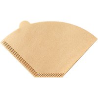 Maxcook 16,5 cm/6,5 inch koffiefilters, 100 stuks #4 kegelvormige koffiefilters voor 2-4 kopjes, wegwerp, ongebleekt, natuurlijk papier