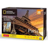 CUBIC FUN National Geographic 3D Puzzel Eiffeltoren - 80 stuks, 70,9 cm