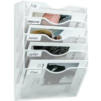 Senhoglb 5 Tier A4 Mesh Wall Pocket File Holder,White, New Year Sale , Top gift picks