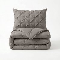 Sleeptime 2-in-1 Dekbed en Hoes Pintuck - Wasbaar Dekbed - 200 x 200 - Grijs