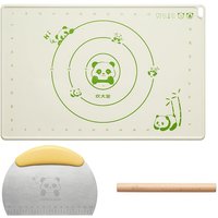 COOKER KING Eetwaardig Verdikt Antislip Hittebestendig Antiaanbakbaar Schattig Panda Deegmat Set 70cm X 50cm