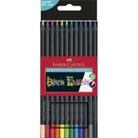 Faber-Castell kleurpotloden zwarte editie - 12 stuks, assortiment kleuren