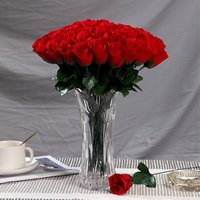 20Pcs 14in/36cm Home Placement of Single Artificial Roses, Flower Arrangement, Fake Flowers, Artificial Bouquets, Artificial Silk Flowers, Artificial Flowers(red)
