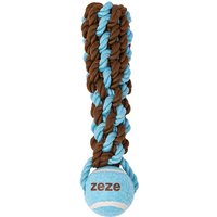 ZEZE "Sure!" Rope Ball Pet Toy, Interactive Chew Toy for Cats Dogs (Blue)