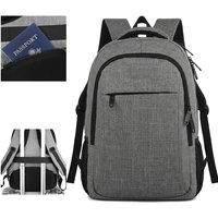 MATEIN Daypacks, Laptop Rucksäcke 17,3 Zoll Anti Diebstahl Tasche Herren Arbeit Rucksack College mit USB Ladeanschluss für Männer, Frauen, Arbeit, Reisen, Business, Grau
