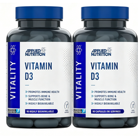 Applied Nutrition Vitamin D3 Bone Health Vegan Capsules - 90 Capsules (2 Packs)