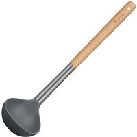 COOKER KING Silicone Solid Turner Non Stick Slotted Kitchen Spatulas High Heat Resistant BPA Free Soft Touch Slip Resistant Rubber Handle Waterproof Wooden Handle Kitchen Set Soupspoon