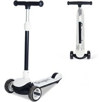 Neuleb YFQ balansstep met oplichtende wielen, extra breed deck, platform met 3 wielen, voetbediende rem, maximale belasting 30 kg, voor kinderen en peuters, meisjes of jongens, vanaf 3 jaar, zwart