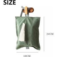 1PC Portable Tissue Bags, Hanging Tissue Dispensers for Multiple Places,green