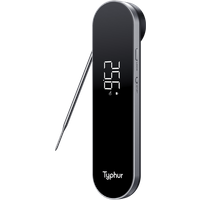 Typhur InstaProbe Core digitale direct afleesbare vleesthermometer 0,5 sec. met in zonlicht afleesbaar display voor koken, professionele thermometer met IP67-waterdichtheid voor grill, barbecue, koken, rookoven