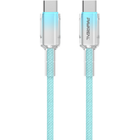 PAVAREAL Q51CTC 100W ultra fast charging data cable supports iPhone series phones in blue
