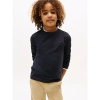 Tommy Hilfiger jongens basic ronde hals gebreide trui met lange mouwen Sky Captain 80