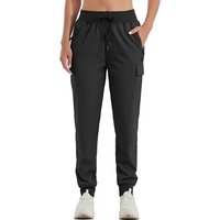 Willit dames lichtgewicht cargo-hikingbroek, snel drogend, casual, zwart, L