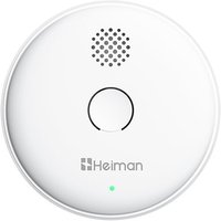 Heiman draadloze rookmelder, radio-netwerkbaar, max. 40 netwerkbare rookmelders, 85 dB, 10 jaar batterij, EN 14604, met stilteknop (model 2SA, 1 stuk)