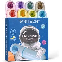 WRITECH Chisel Tip Highlighters: Assorted Colors Cute Marker Pens Soft Tip No Bleed Smear Water Based Highlighter Set for Underline Highlighting Journaling