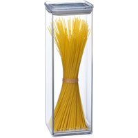 5five Flixo Vierkante Plastic Opbergdoos - 2L, Transparant, 10 x 10 x 27 cm