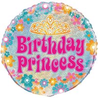 Unique Party Unique Prism Birthday Princess Balloon, 45cm