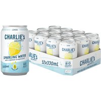 Charlie's Organics bruiswater citroen - 12 x 330 ml