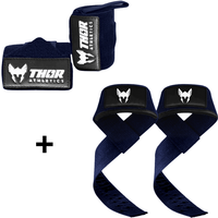 Thor Athletics Lifting Straps + Polswraps Flexibel Viking Blauw