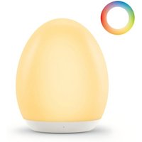 Jolywell Baby Night Light for Kids, Rechargeable Egg, 8 Color-Changing Modes, Dimmable, 1-Hour Timer & Touch Control, White