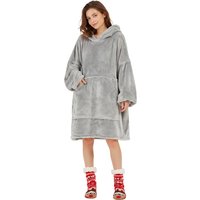 MENDALE Oversized Hoodie Blanket, Extra Thick and Extral Large, Ultra Plush Fleece with Soft Sherpa Reversible Warm Cosy Comfy Wearable Hooded Giant Sweatshirt Throw for Adults Men & Women (Grey)