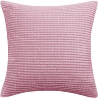 Deconovo fluwelen sierkussenhoes - roze kleur - 45 x 45 cm - 1 stuk
