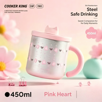Meow Encounter Desk Tumbler 450ml – Pink Heart