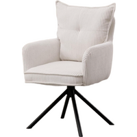 chairus Swivel Office Chair Desk Chair no Wheels in Corduroy Fabric Upholstered Vanity Chair