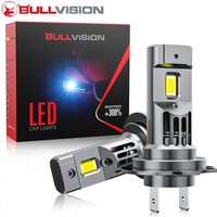 Bullvision 9005/HB3-lampen, 6000 K koelwit ledlicht, 10000 lm helderder, 12 V ledlamp voor automistlamp, 1:1-formaat lampen, aansluiten en gebruiken, verpakking van 2