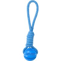 Blinkit Hand-Pulled 7-Ring Treat Dispensing Ball, Interactive TPR and Cotton Toy for Dogs, Training and IQ Development (Round)