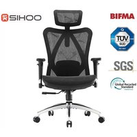 Sihoo Ergonomic Office Chair M57S Mesh Desk Chair with Adjustable Lumbar Support 3D Armrests Breathable High Back Computer Chair (Black)