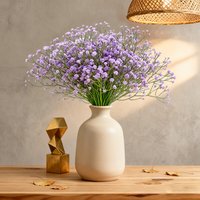 Wei's Moment 5Pcs Artificial Flowers, Fake Flowers Silk Plastic Artificial Gypsophila Realistic Flower Arrangements Wedding Decoration Table Centerpieces pink