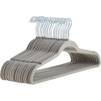 ANQI Velvet, Non-Slip Suit Clothes Hangers, Gray/Silver - Pack of 30