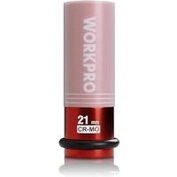 WORKPRO krachtdop voor wielmoeren met 1/2 inch aandrijving, 21 mm beschermende wielmoerdop, niet-beschadigende wielmoerdoppen van Cr-Mo-staal voor autoreparatie