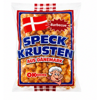 Ok Snacks spekkorsten krokante varkenscracker met barbecuesmaak 150 g