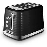 Tower T20083BLK Saturn 2-Slice Toaster with 7 Browning Levels, Defrost/Reheat/Cancel, Black