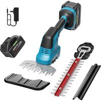 GARTOL 12 inch accu-heggenschaar 2-in-1 met 3000 mAh accu en oplader – elektrische grasschaar, snelle meswisseling, compatibel met 18 V Makita