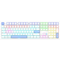 ochama J104 Full size RGB wired mechanical keyboard, QWERTY US layout, USB-A, White