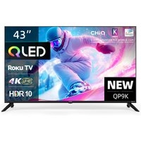 CHiQ U43QP9K(U43QP9KF) 4K Smart QLED Roku TV HDR10 HLG, Dolby Audio, Works with Alexa, DVB-T2/T/C, Support Apple Air-Play, Prime Video, HDMI2.1, USB2.0