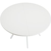Tribesigns Round Dining Table, 120CM Large Kitchen Tables for 6-8 People,Modern Style with Metal Legs for Dining Room Kitchen Cafe (Only Table)