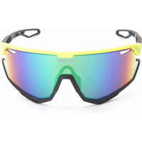 Revoray Cycling Glasses — HD Impact-Resistant PC Integrated Lens, Lightweight TR90 Frame, UV400 Protection, Aerodynamic Design, Professional Cycling Sports Sunglasses, X3-green