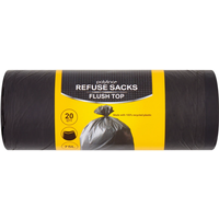 Polylina 20 Refuse Sacks Flush Top 75l