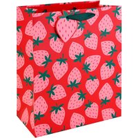 Neon Strawberry Gift Bag Large 26.5 (W) x 33 (L) x 14cm (H)