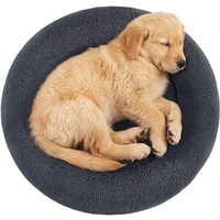 Ochama Ochama Donut Dog Crate Bed, Plush, Calming Pet Bed with Removable, Washable Cover, Dark Gray, 120 x 20 cm
